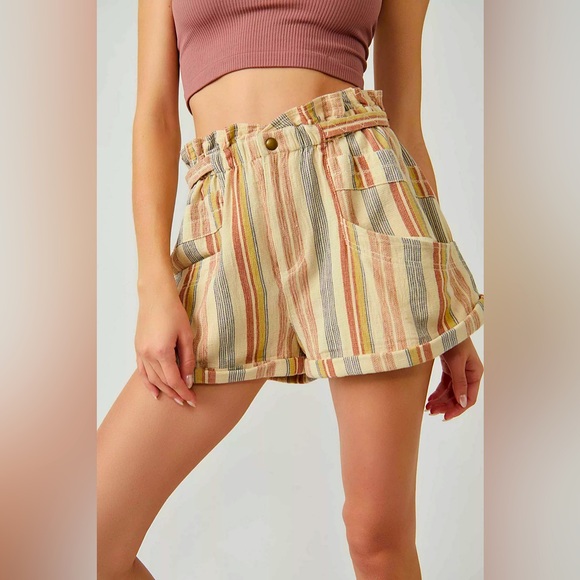 Free People Topanga Yarn Dyed Shorts